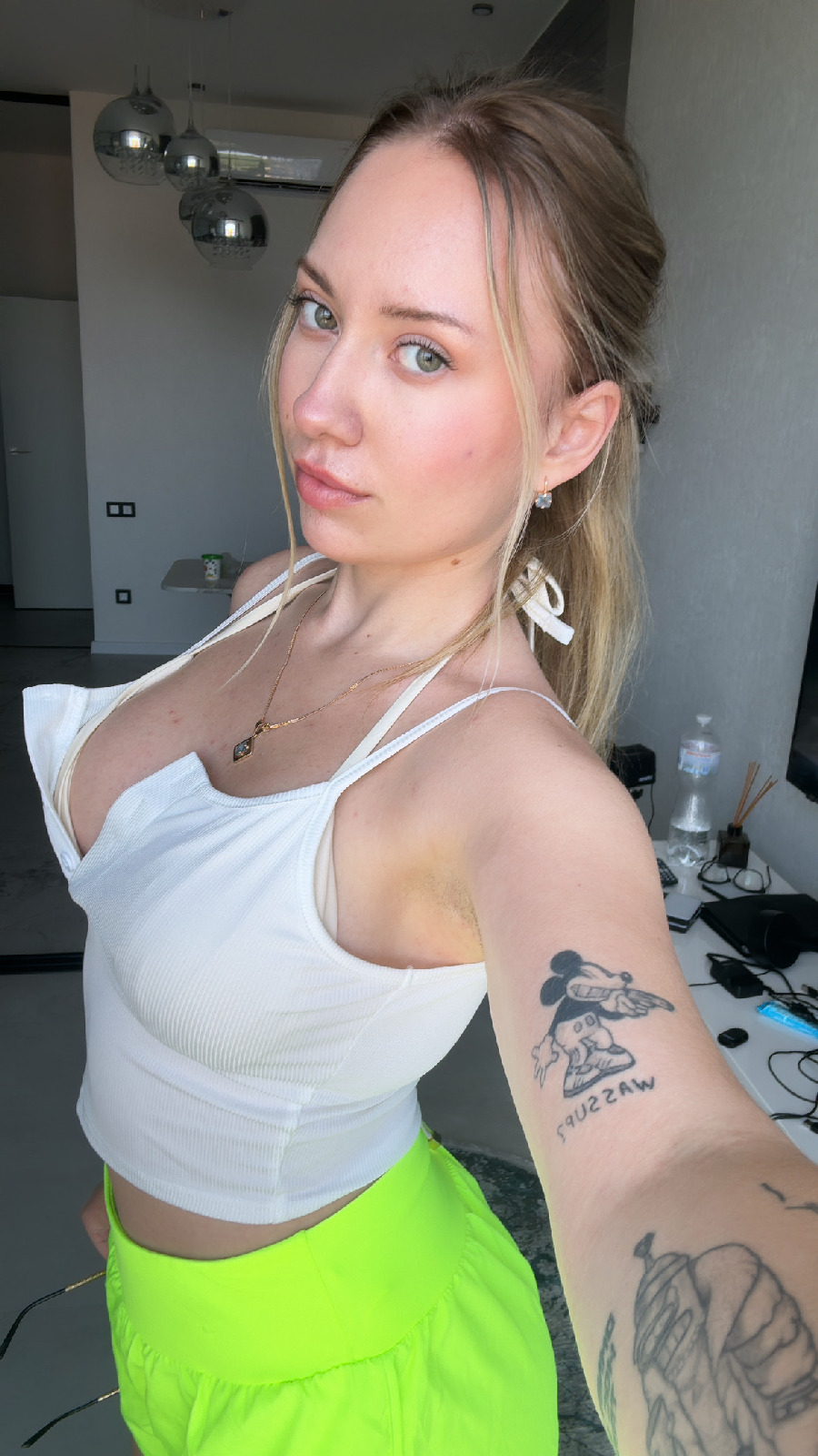 KateV in her underwear in Sharjah